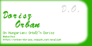 dorisz orban business card